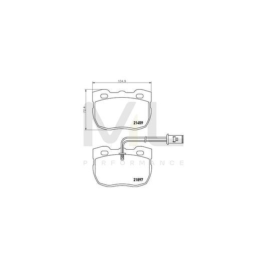 Hella 8DB 355 005-841 Brake Pad Set With Integrated Wear Warning Contact | ML Performance Car Parts