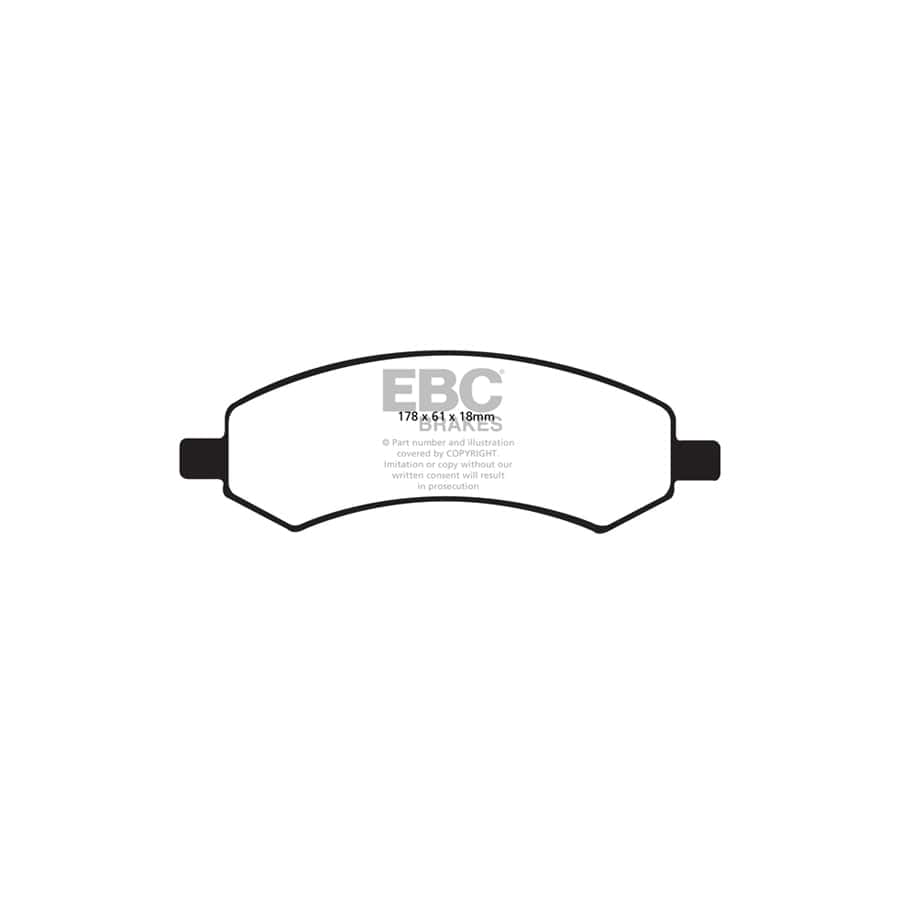 EBC PD08KF193 Dodge Ram Trucks Yellowstuff Front Brake Pad & USR Disc K (Inc. Durango & Ram 1500) 2 | ML Performance UK Car Parts