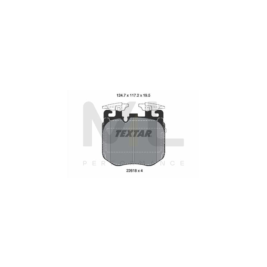 TEXTAR 2261801 Brake pad set prepared for wear indicator