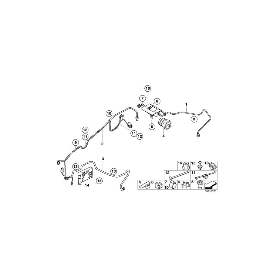 Genuine BMW 16197205052 E70 E71 Wiring Duct (Inc. X6 30dX, X5 3.5d & X5 30dX)