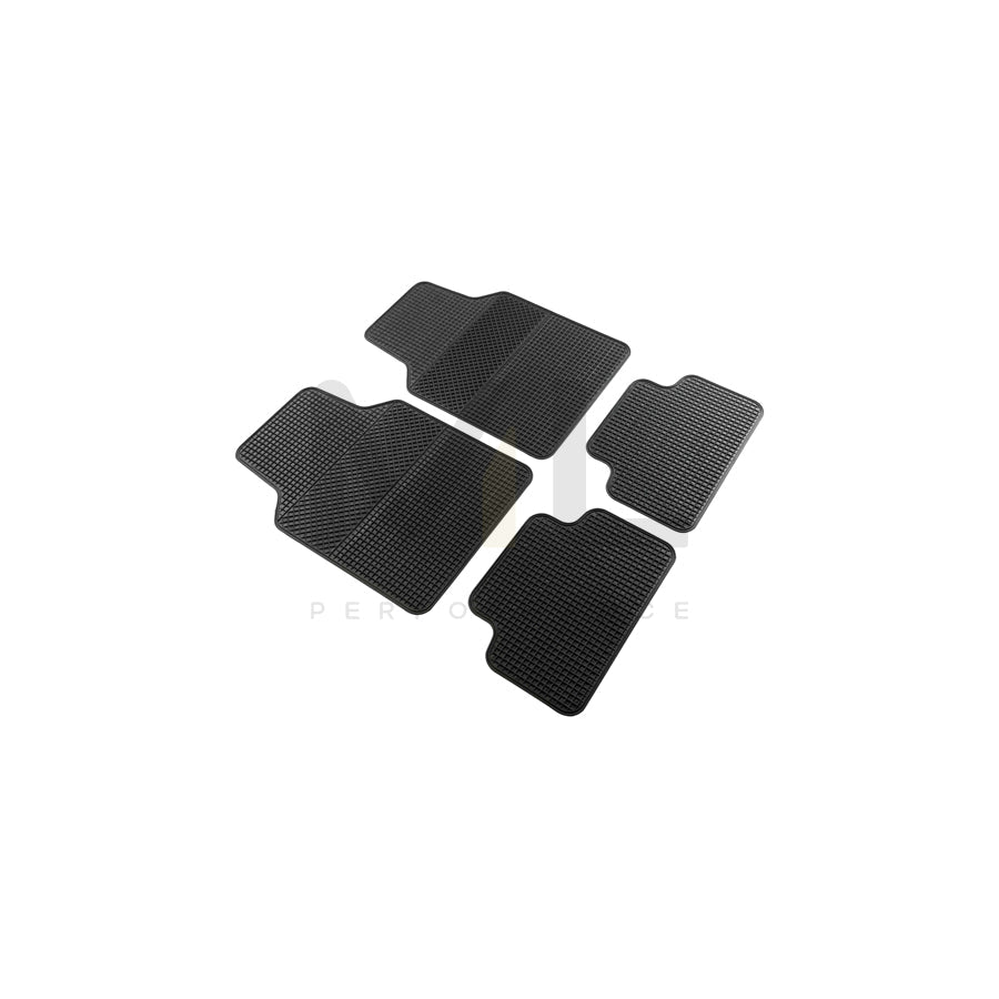 WALSER Universal fit, EVO 28038 Floor mat set Elastomer, Front and Rear, Quantity: 4, Black