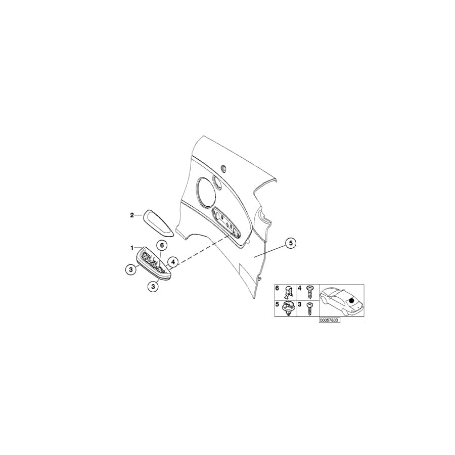 Genuine BMW 51438262392 E46 Armrest Upper Part Rear Right HELLBEIGE (Inc. 318Ci, 330Ci & 320Ci)