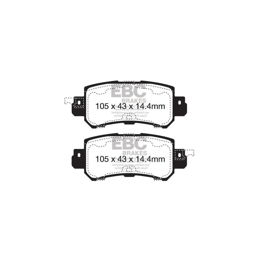 EBC PD06KR402 Mazda CX-5 Greenstuff Rear Brake Pad & USR Disc Kit 2 | ML Performance UK Car Parts