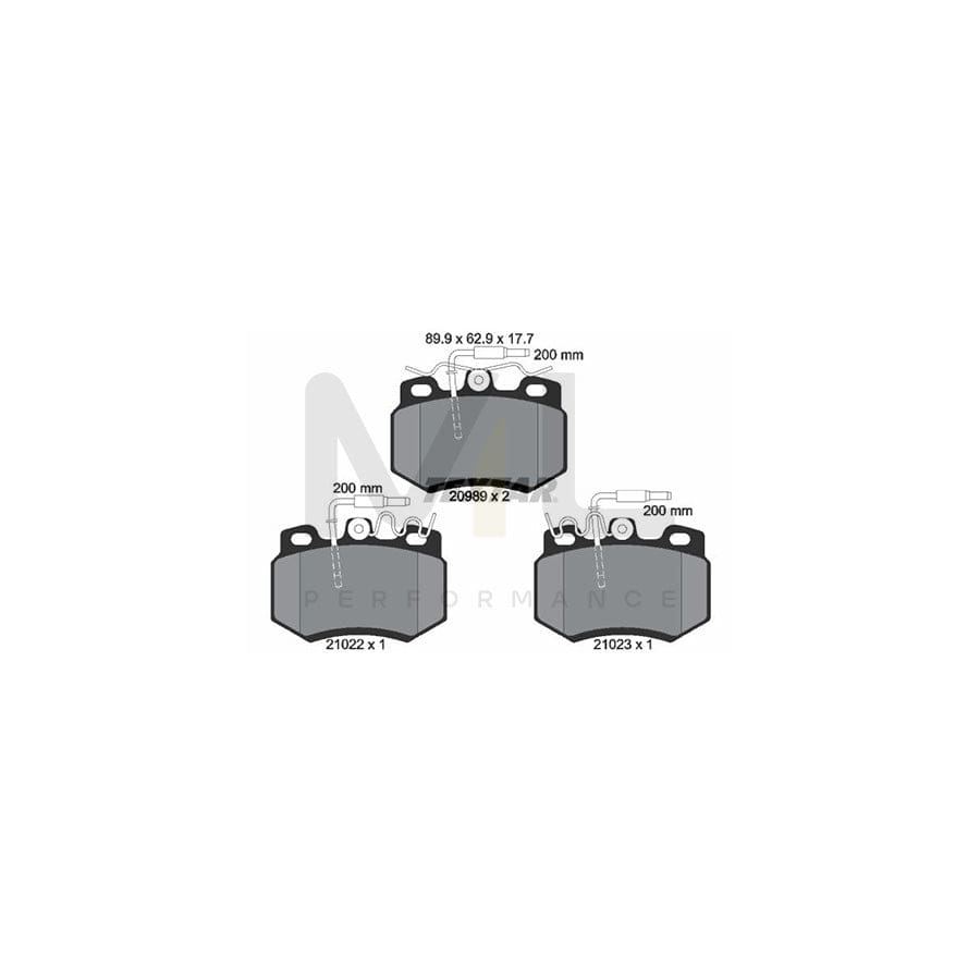 TEXTAR 2098901 Brake pad set with integrated wear warning contact