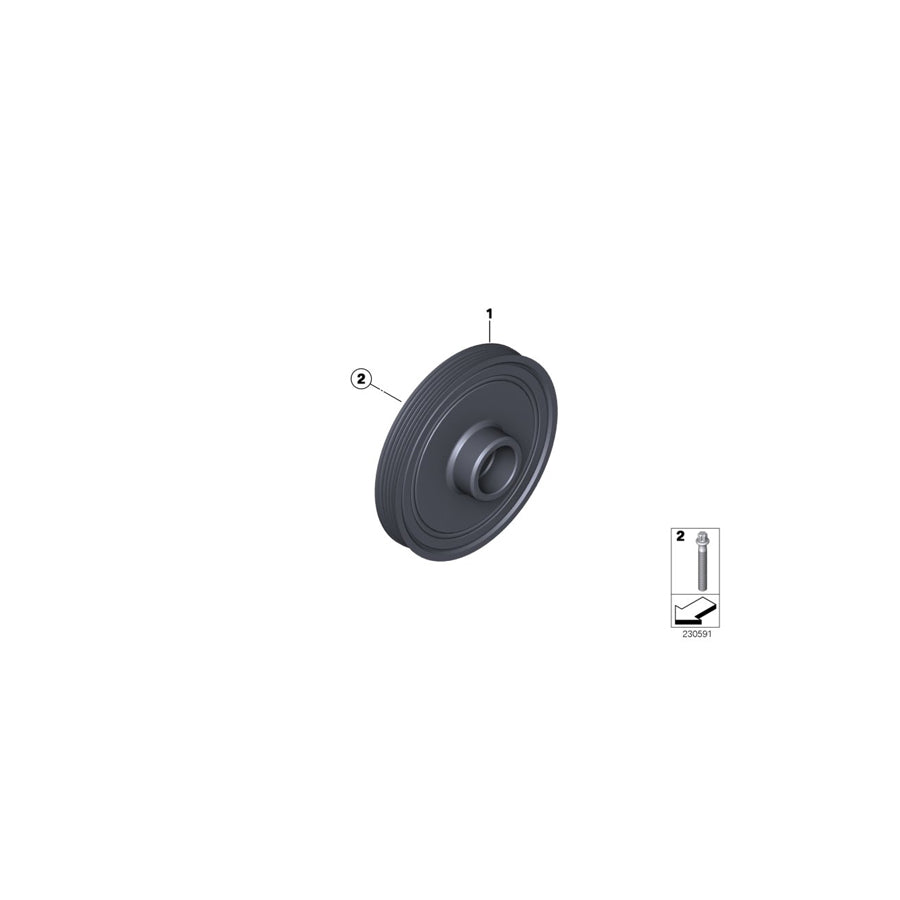 Genuine BMW 11238477129 Vibration Damper (Inc. Cooper SD ALL4, Cooper SD & Cooper D ALL4 1.6)
