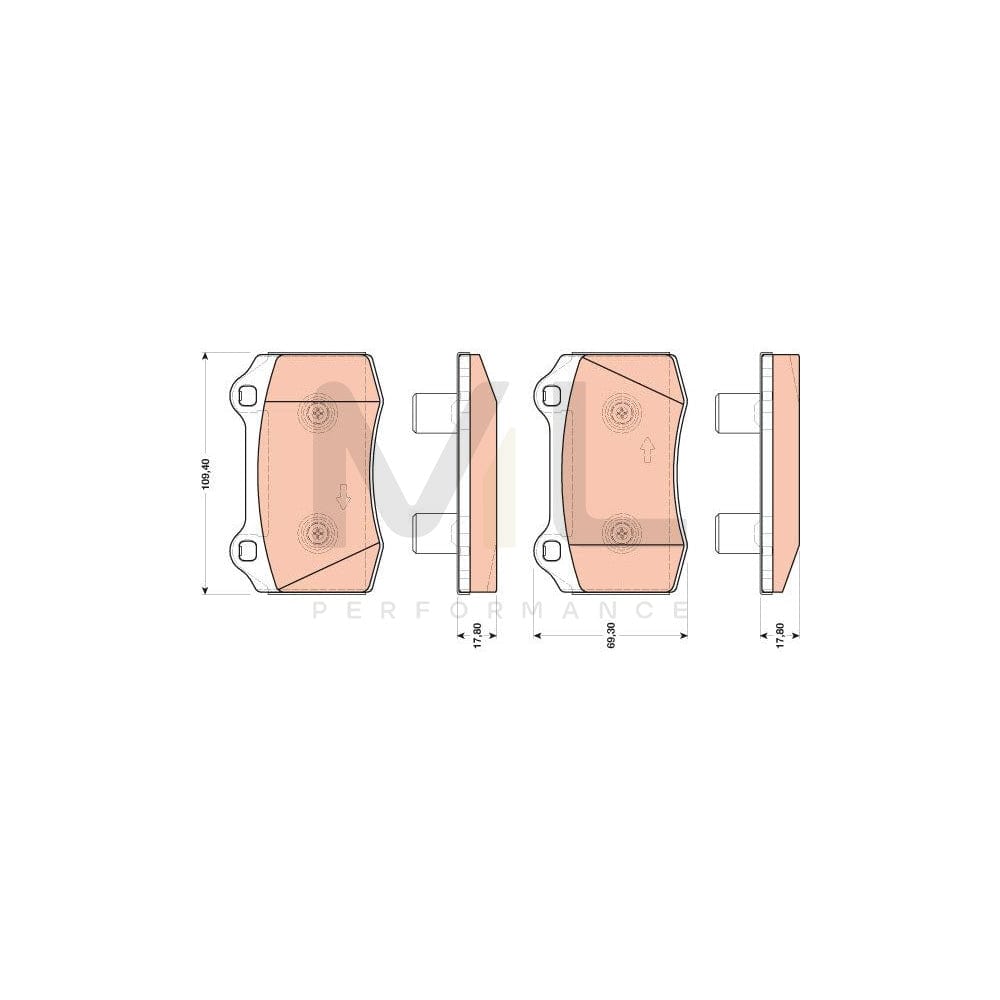 TRW Gdb1773 Brake Pad Set For Ford Focus Mk1 Hatchback (Daw, Dbw) Not Prepared For Wear Indicator