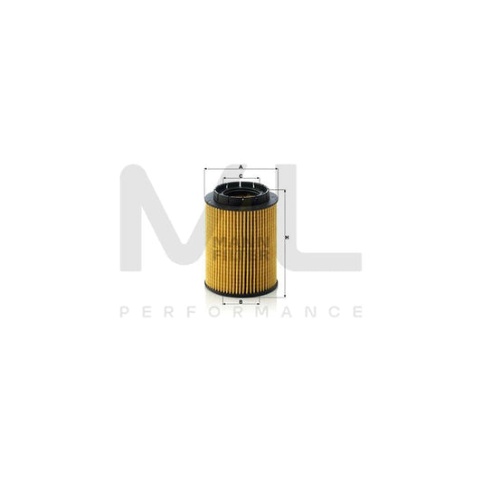 MANN-FILTER HU 932/7 x Oil Filter for VW Touareg I (7LA, 7L6, 7L7) with seal, Filter Insert