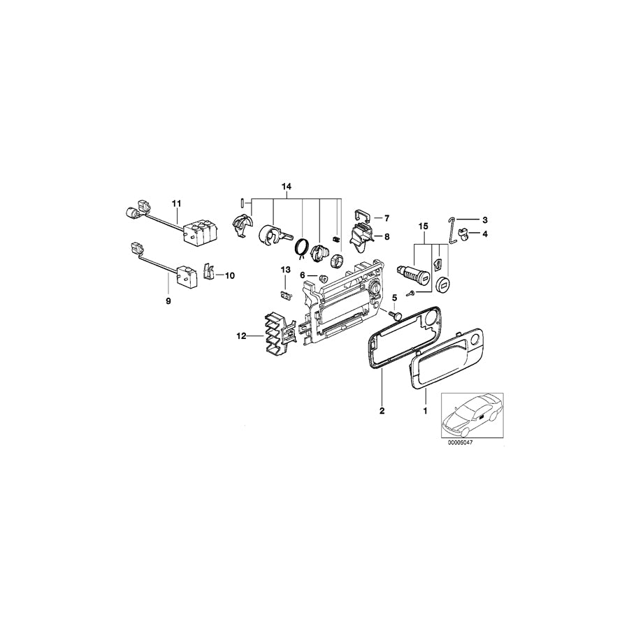 Genuine BMW 51211970003 E31 Left Operating Rod (Inc. 850CSi, 840Ci & 840i)