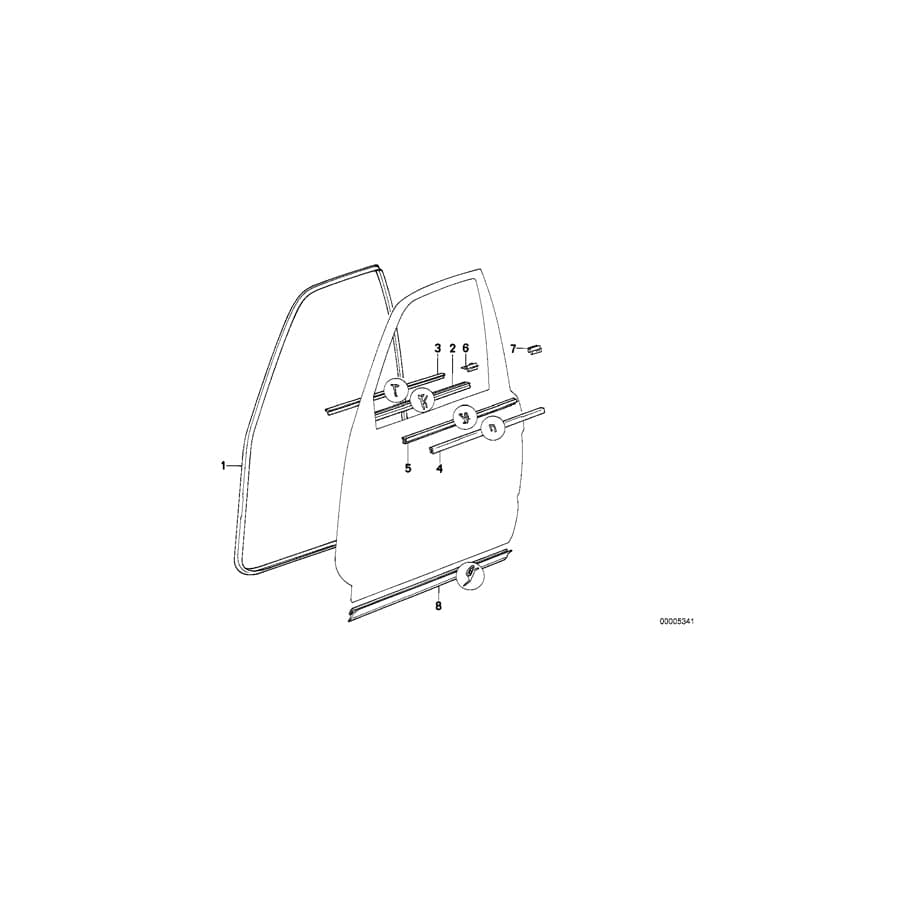Genuine BMW 51211944231 E34 Covering Left CHROM (Inc. 530i, 518i & 525tds)