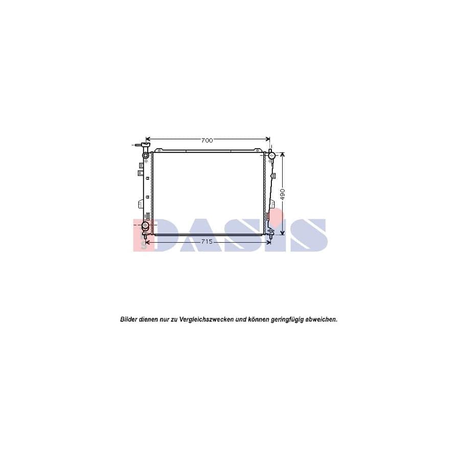 AKS Dasis 510096N Engine Radiator for KIA Carens III (Un)