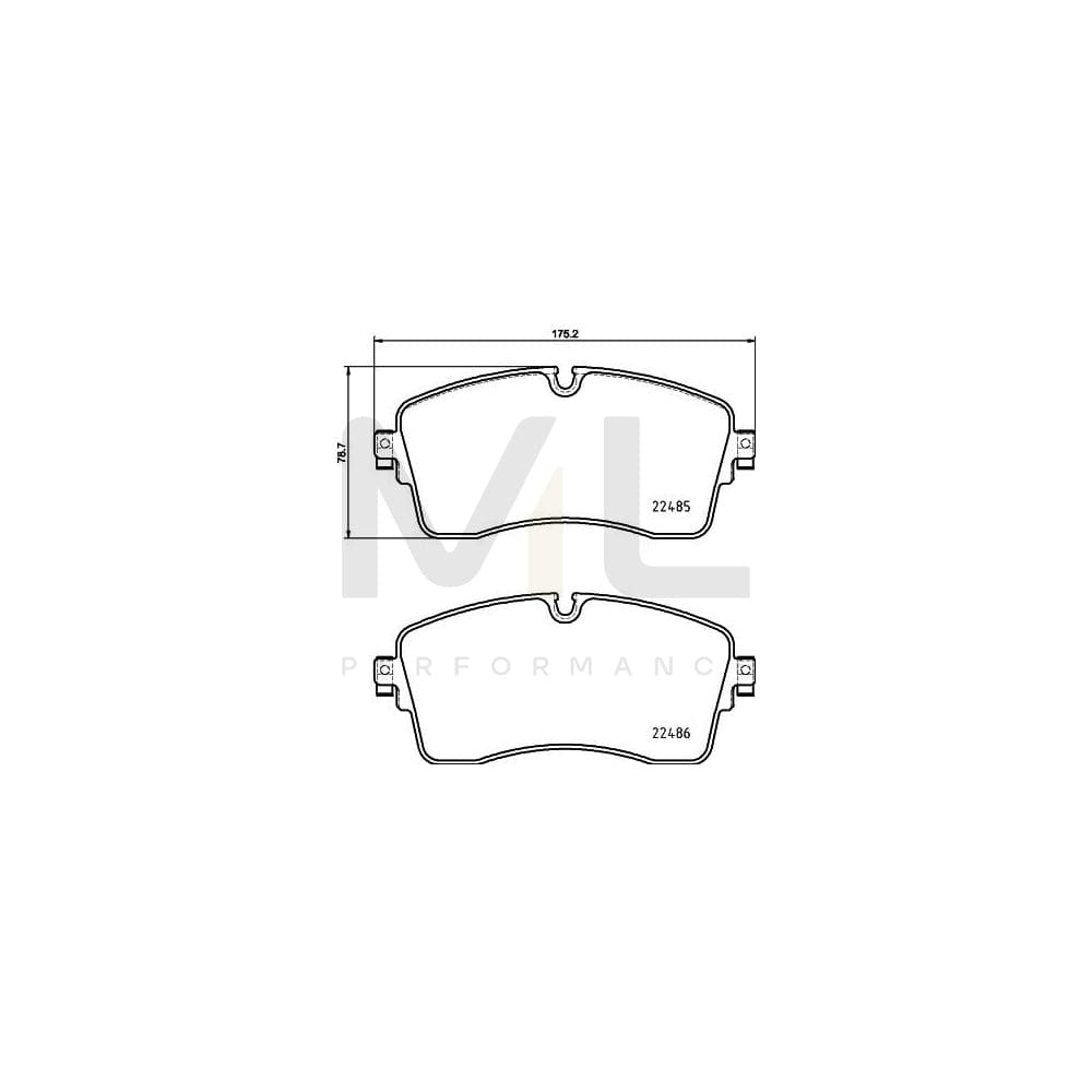 Hella 8DB 355 039-321 Brake Pad Set Prepared For Wear Indicator, With Brake Caliper Screws | ML Performance Car Parts