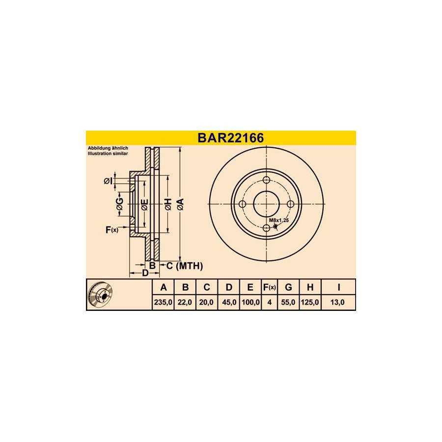 Barum Bar22166 Brake Disc