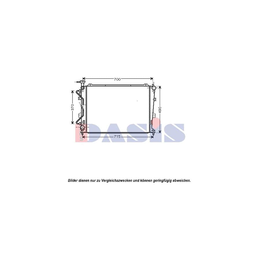 AKS Dasis 510097N Engine Radiator for KIA Carens III (Un)