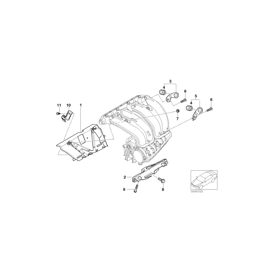 Genuine BMW 11617512375 E46 Holder (Inc. 316ti, 316i & 318Ci)