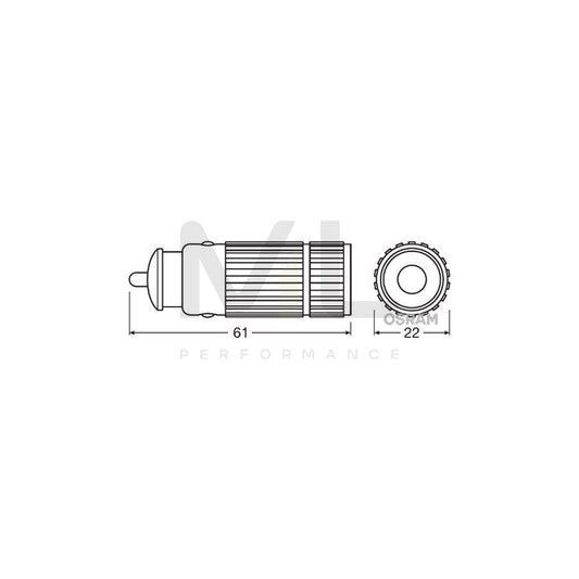 OSRAM LEDinspect FLASHLIGHT 15 LEDIL205 Inspection lamp LED 3,6V cigarette lighter powered