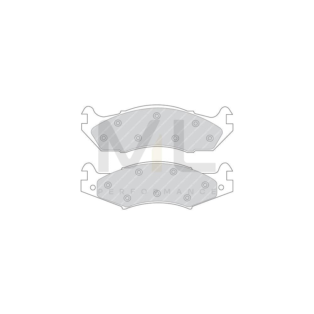 Ferodo Premier FDB920 Brake Pad Set Not Prepared for Wear Indicator, Without Accessories