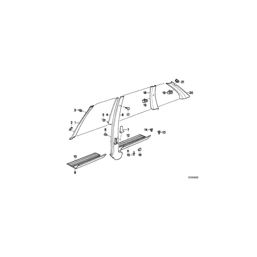 Genuine BMW 51437194187 G06 E32 Clip (Inc. Z3 3.0i, 740iL & 440iX)  - 1 piece