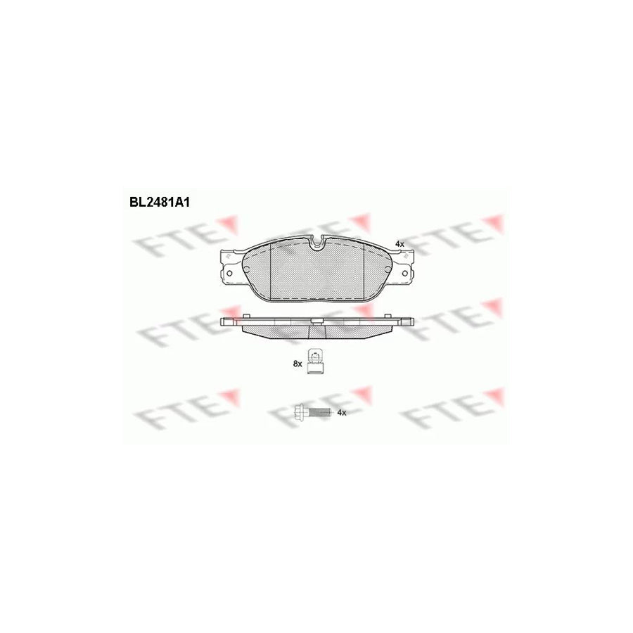FTE Bl2481A1 Brake Pad Set for Jaguar Xj Saloon (X350, X358)