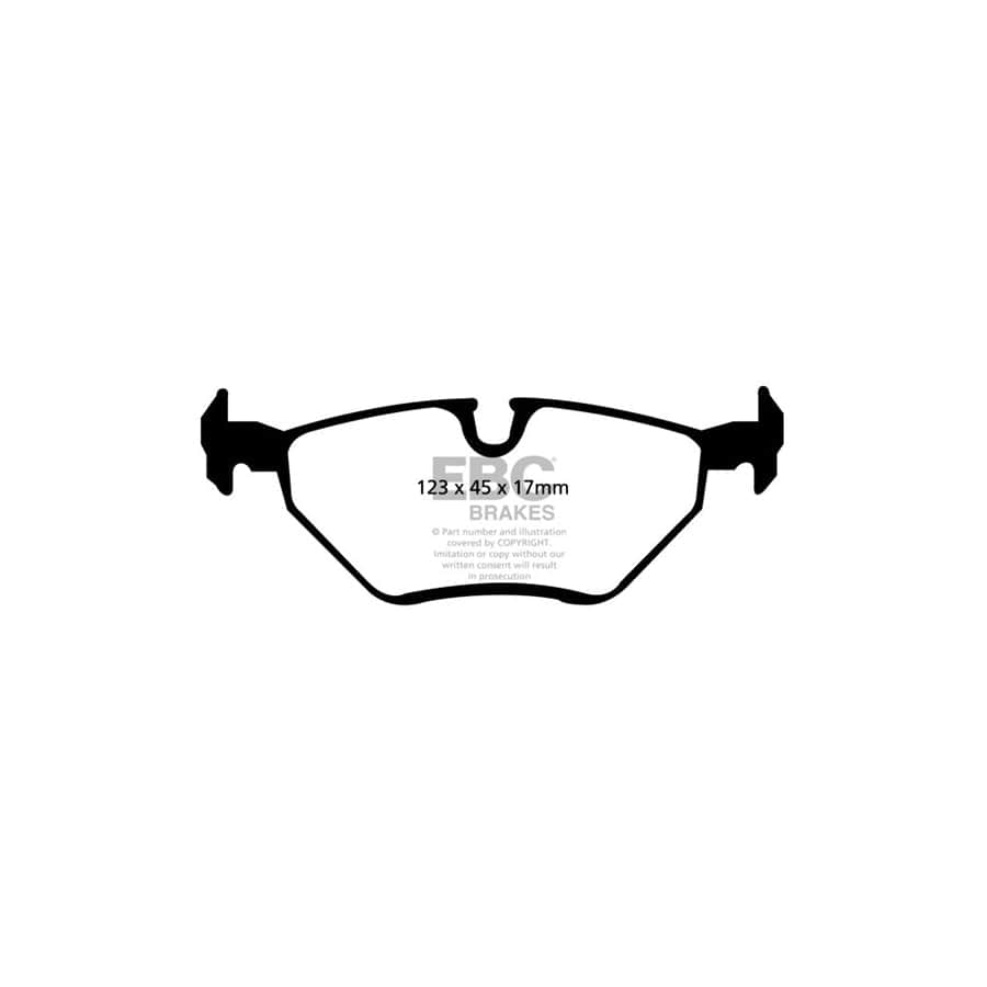 EBC PD03KR179 BMW E85 Yellowstuff Rear Brake Pad & Plain Disc Kit - ATE Caliper 2 | ML Performance UK Car Parts