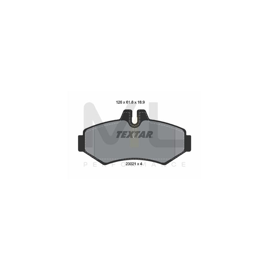 TEXTAR 2302101 Brake pad set prepared for wear indicator