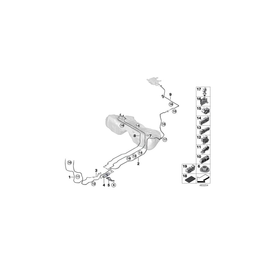 Genuine BMW 16137442840 F93 Scavenge Air Line (Inc. M8)