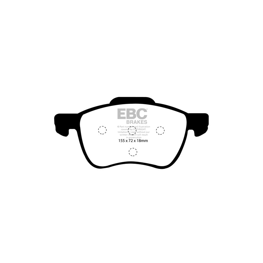 EBC PD01KF1592 Volvo Greenstuff Front Brake Pad & Plain Disc Kit  - ATE Caliper (Inc. S60 Mk1, S80 Mk1, V70 Mk2) 2 | ML Performance UK Car Parts
