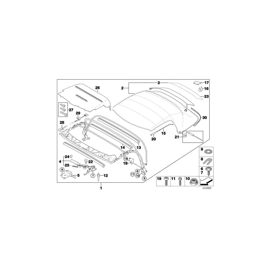 Genuine BMW 54318411125 E36 Stop Buffer (Inc. Z3)
