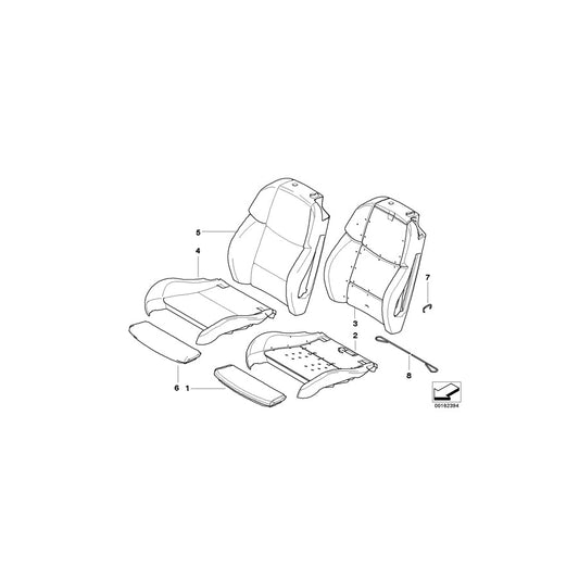 Genuine BMW 52108047133 E92 E90 Seat Cover Leather FUCHSROT (Inc. M3)