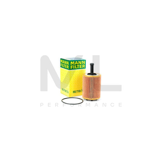 MANN-FILTER HU 719/7 x Oil Filter with seal, Filter Insert
