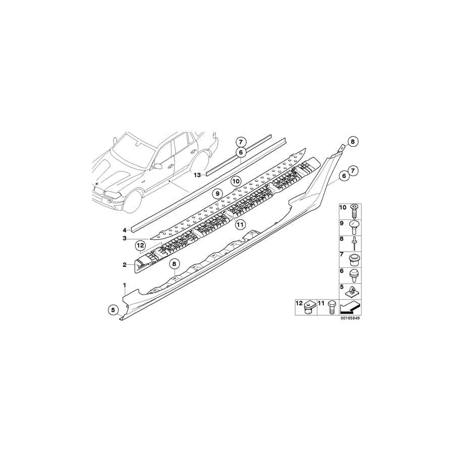 Genuine BMW 51713401009 E83 Reinforcement Left (Inc. X3)
