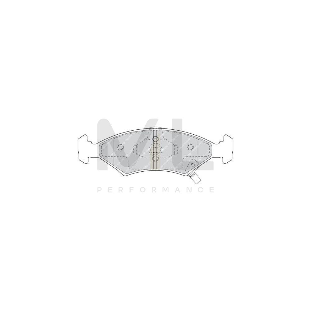 Ferodo Premier FDB1607 Brake Pad Set With Acoustic Wear Warning, With Piston Clip, Without Accessories