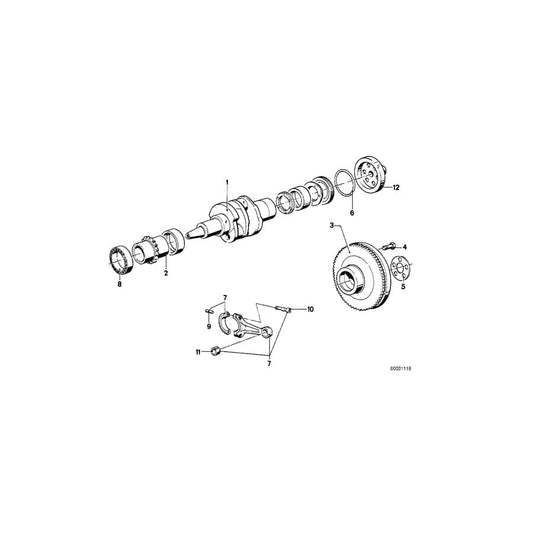 Genuine BMW 11241338160 Connecting Rod 1XWEISS (Inc. R 80 G/S, R45T/N & R65LS)
