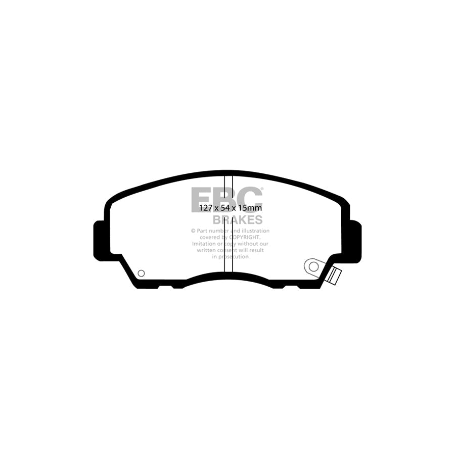 EBC DP657 Mazda Ultimax Front Brake Pads (Inc. B2000 & B2200) 2 | ML Performance UK Car Parts