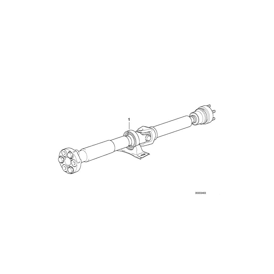 Genuine BMW 26101227993 E38 Drive Shaft Automatic Transmission L=1628mm (Inc. 750iL)