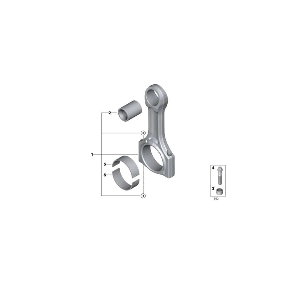 Genuine BMW 11241437210 E60 E83 E36 Set Connecting Rod (Inc. Z3 3.0i, X5 3.0i & Z3 2.8)