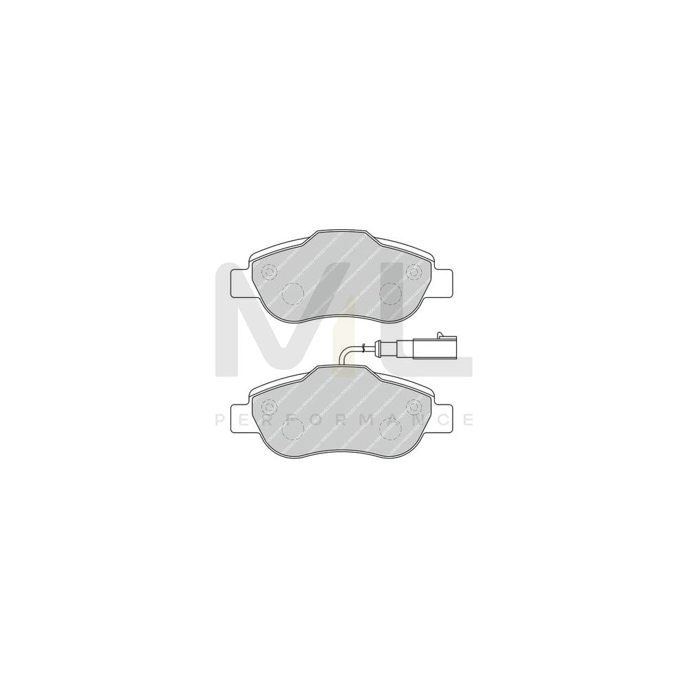Ferodo FDB5097 Brake Pad Set Incl. Wear Warning Contact, With Accessories