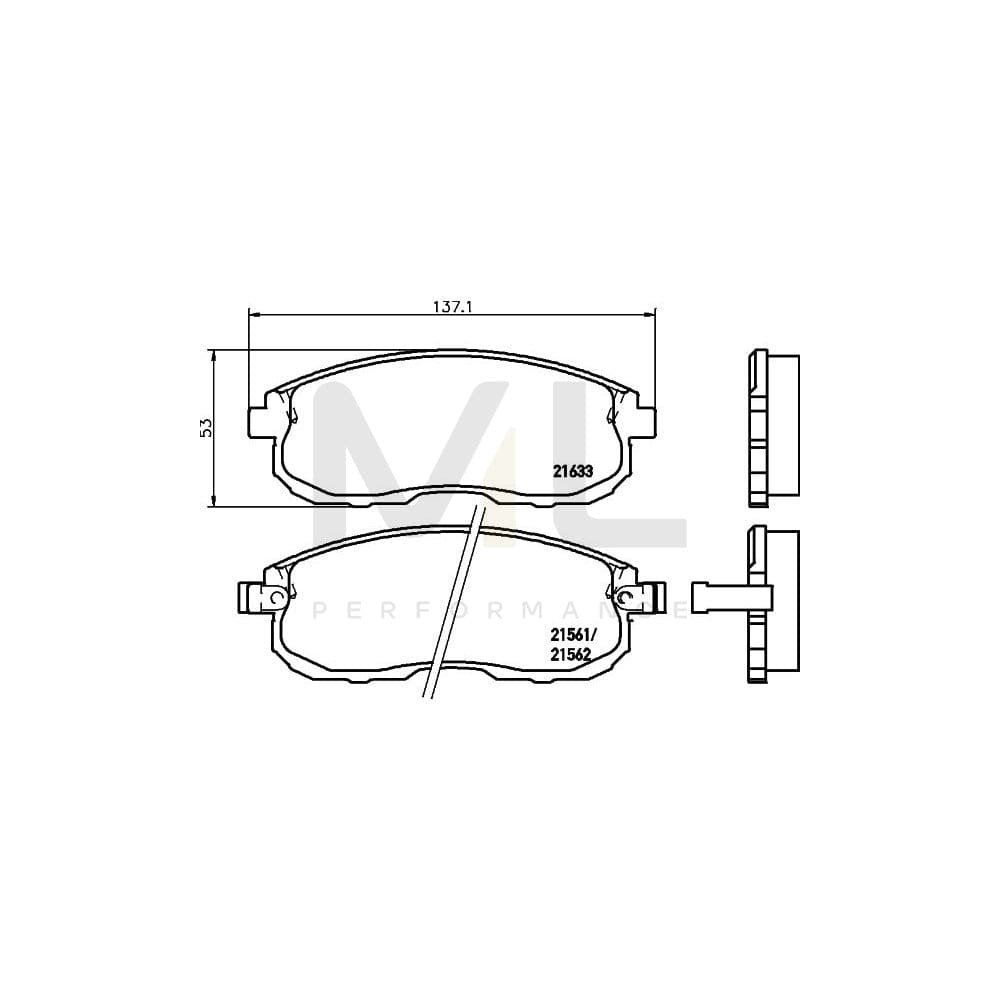 Hella 8DB 355 016-381 Brake Pad Set With Acoustic Wear Warning | ML Performance Car Parts