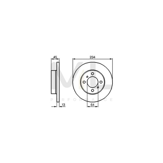 BOSCH 0 986 478 636 Brake Disc Solid, Oiled | ML Performance Car Parts