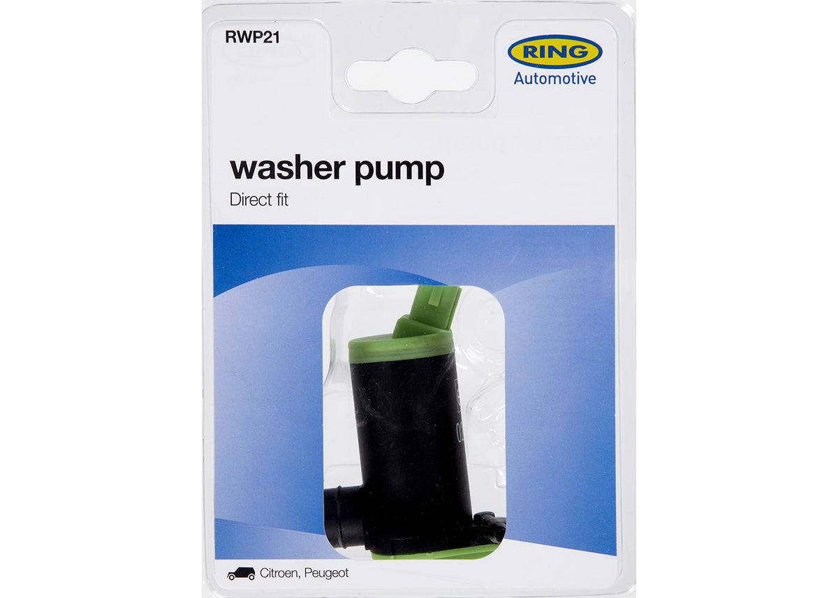RING RWP21 Direct Fit Washer Pump Twin Outlet Citreon,Fiat,Peugeot