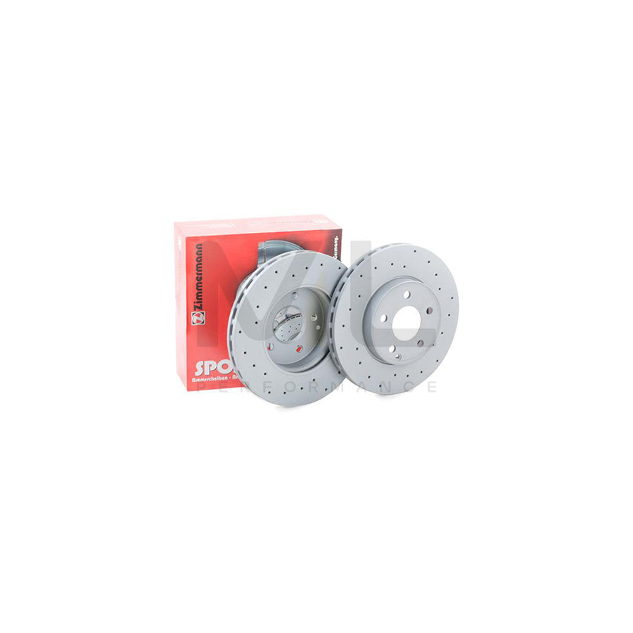 ZIMMERMANN SPORT COAT Z 400.3619.52 Brake Disc suitable for MERCEDES-BENZ E-Class Internally Vented, Perforated, Coated, High-carbon  - 1 piece