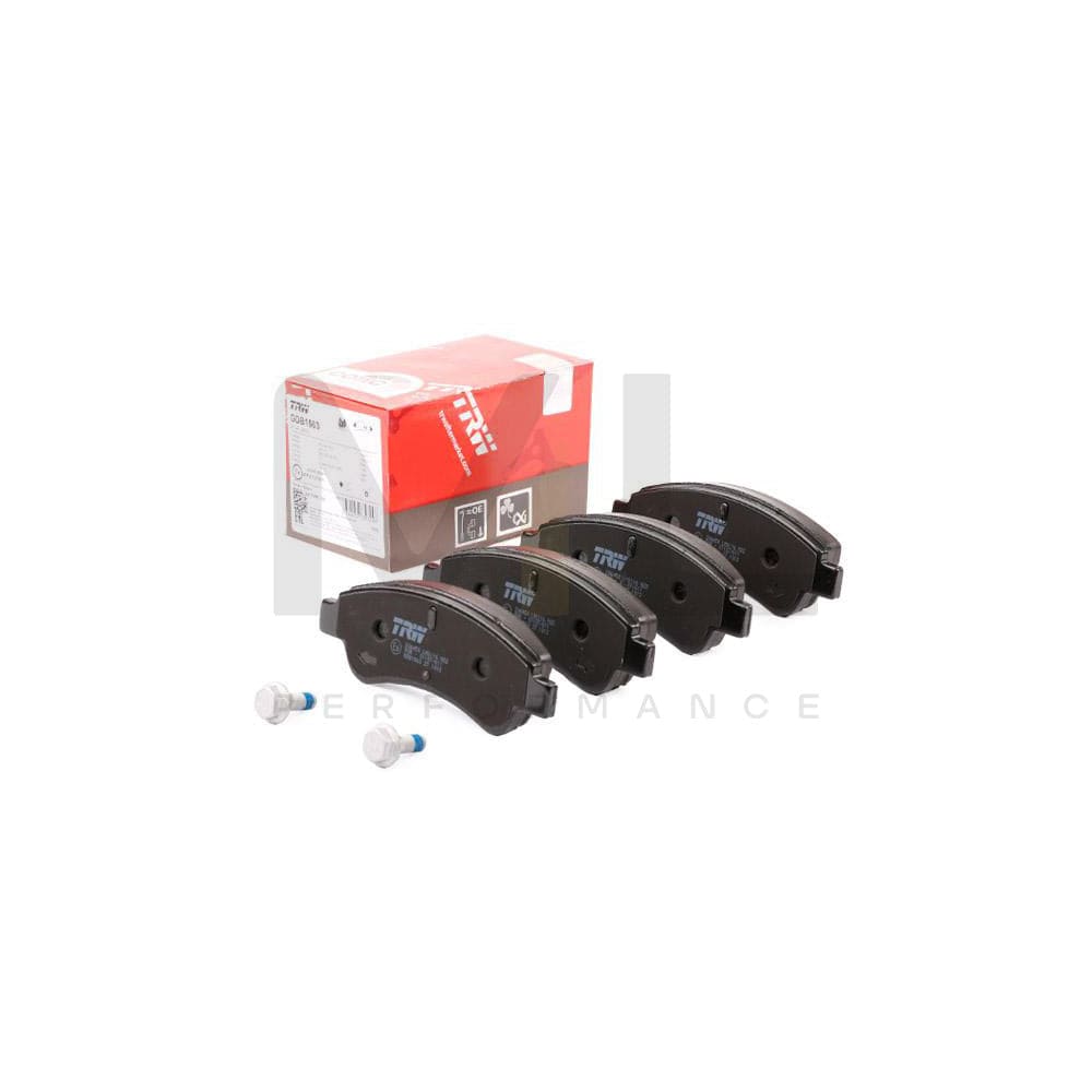 TRW Cotec Gdb1563 Brake Pad Set Not Prepared For Wear Indicator, With Brake Caliper Screws, With Accessories