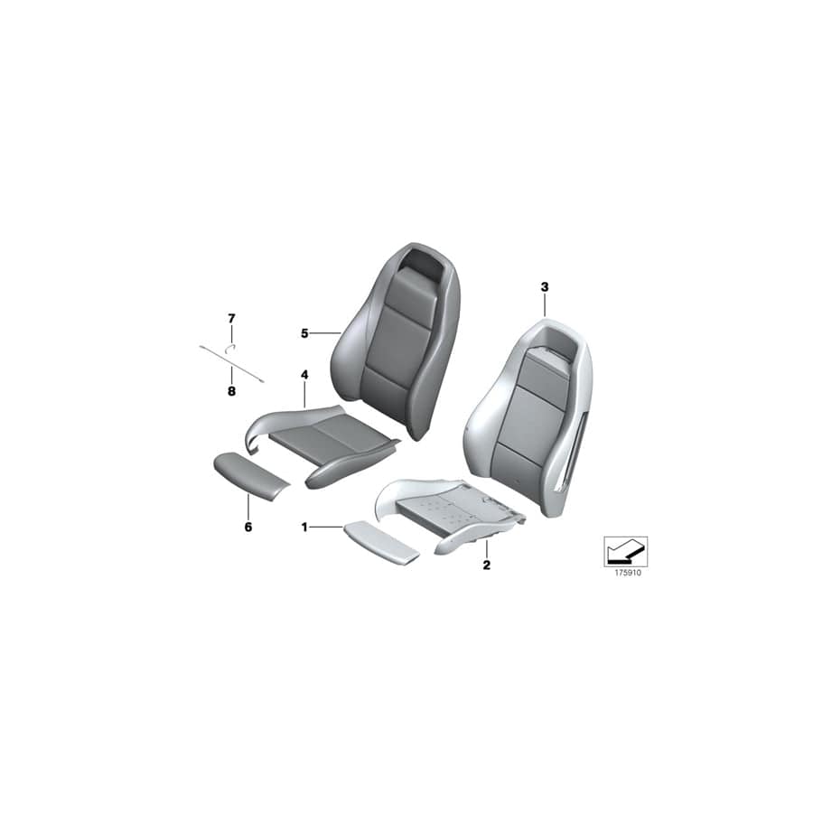 Genuine BMW 52107213946 E89 Sports Seat Cover Leather Right BEIGE (Inc. Z4 35i, Z4 18i & Z4 30i)