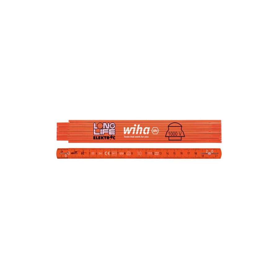 Wiha WHA42068 Longlife® Electrician's Folding Ruler 2m