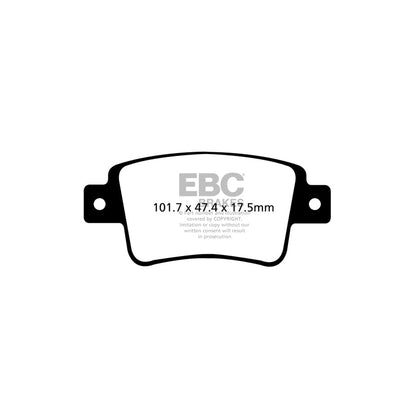 EBC PDKR004 Abarth Fiat Ultimax Rear Brake Pad & Plain Disc Kit (Inc. Punto Evo & Punto) 2 | ML Performance UK Car Parts