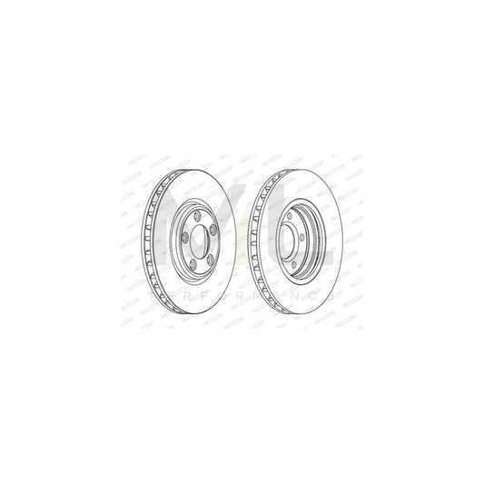 Ferodo DDF552-1 Brake Disc Solid, With Bolts/Screws  - Pair
