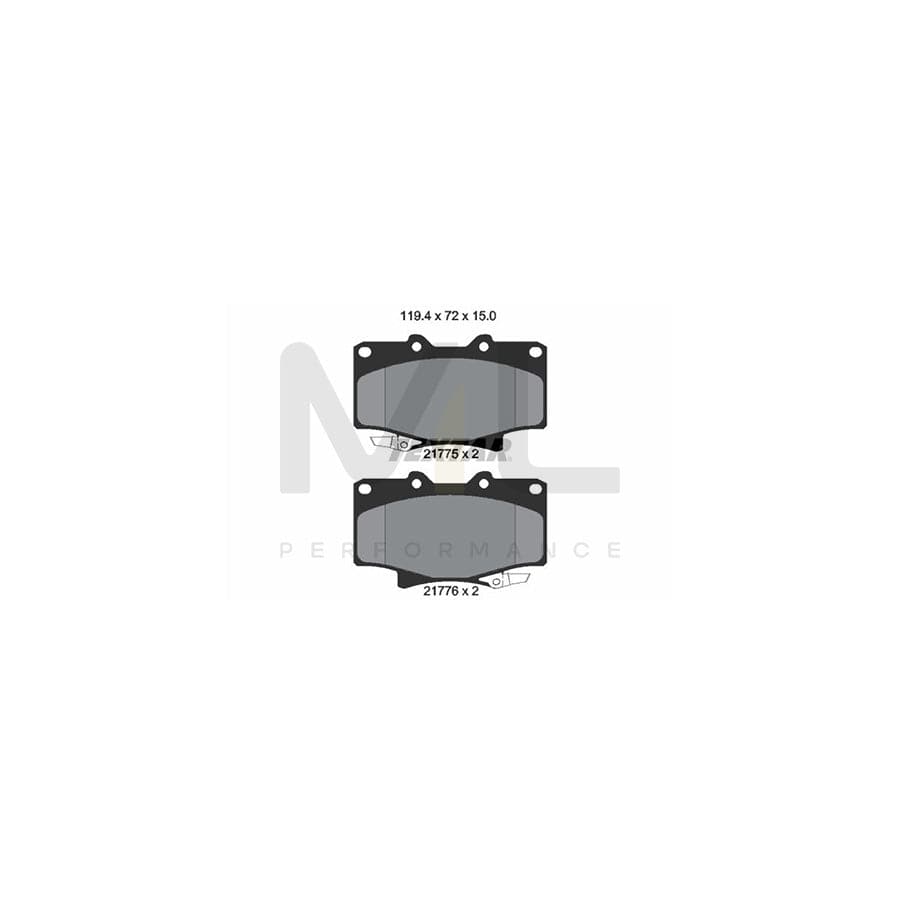 TEXTAR 2177501 Brake pad set with acoustic wear warning