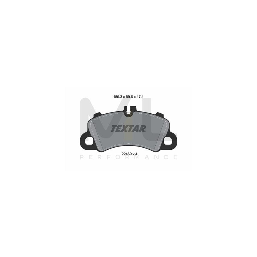 TEXTAR 2246903 Brake pad set for PORSCHE CAYENNE prepared for wear indicator
