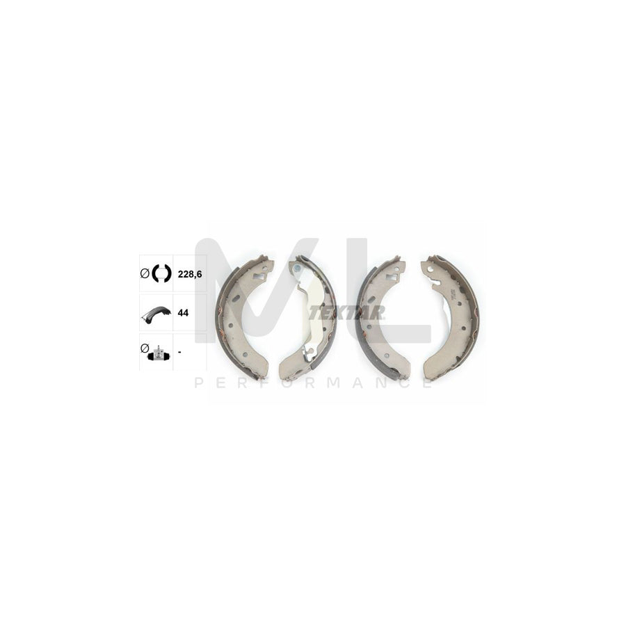TEXTAR 91046100 Brake Shoe Set for FORD ESCORT with handbrake lever