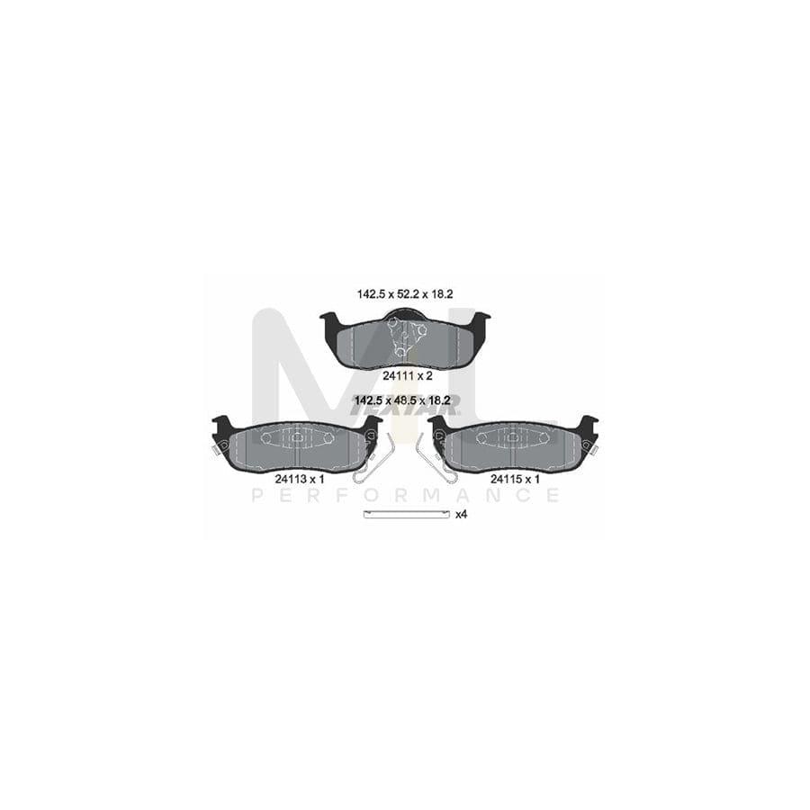TEXTAR 2411103 Brake pad set with integrated wear warning contact
