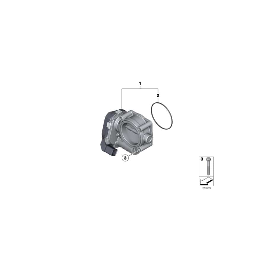 Genuine BMW 11617510074 E65 E67 E66 Hex Bolt M6X60-Z1 (Inc. 760Li, 760LiS & 760i)